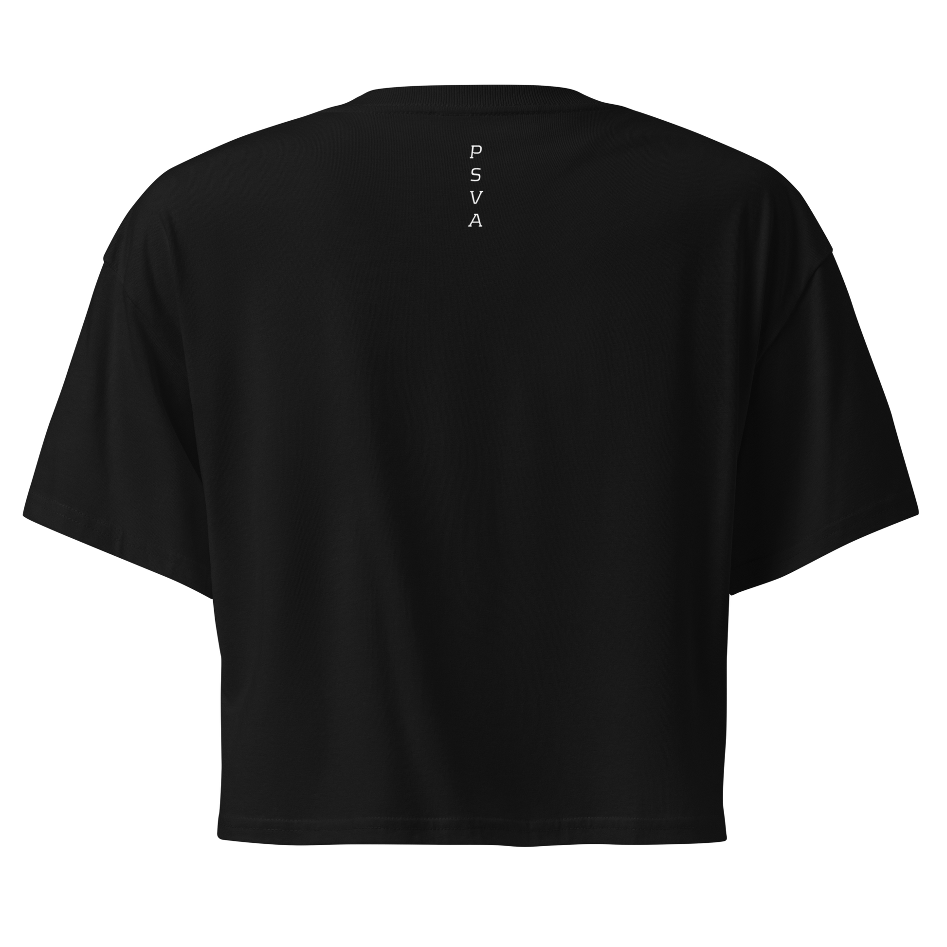womens lotus crop top Black